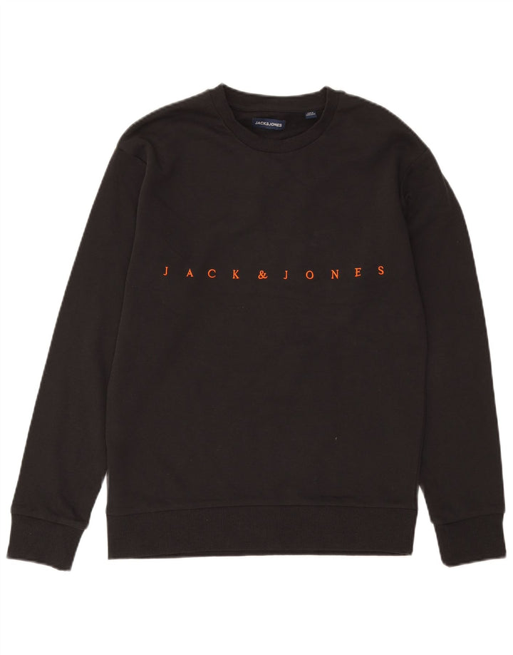 Jack & Jones Mens Graphic Sweatshirt Jumper Medium Grey Cotton