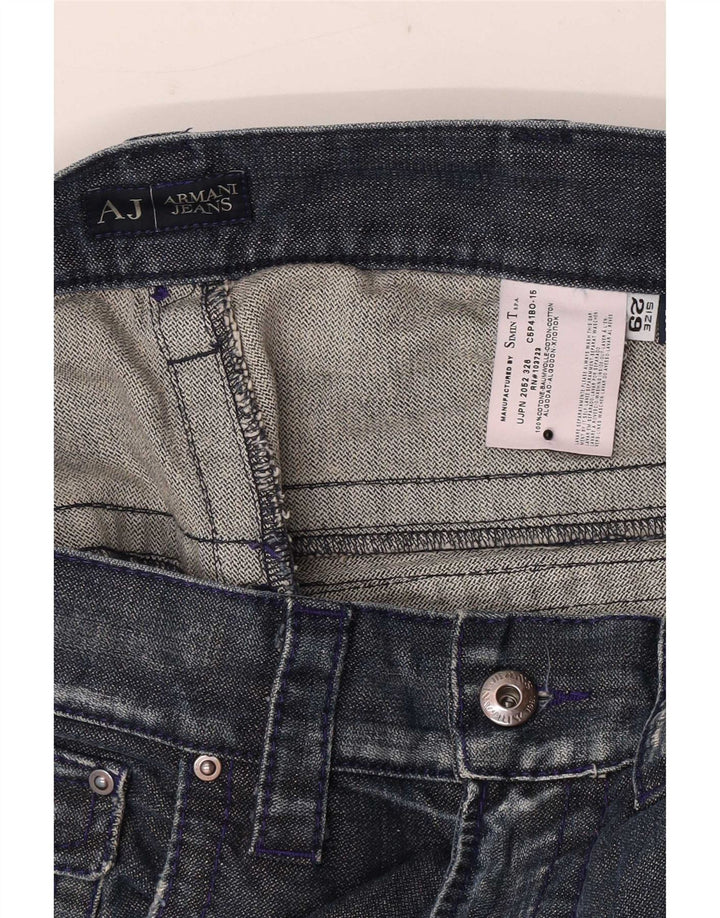 Armani Mens Bootcut Jeans W29 L30 Blue Cotton