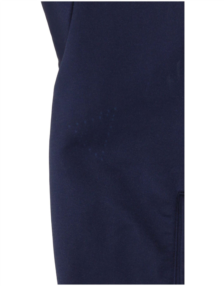 ASICS Mens Graphic Tracksuit Top Jacket IT 52 Large Navy Blue Colourblock