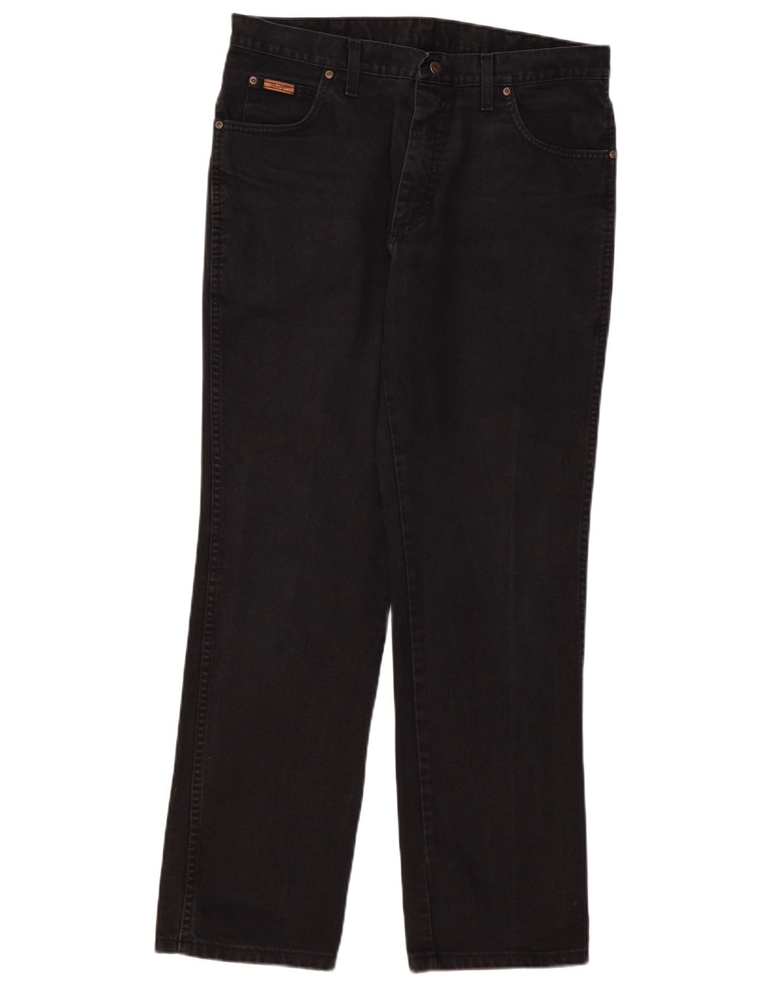 WRANGLER Mens Texas Straight Jeans W36 L32 Black Cotton