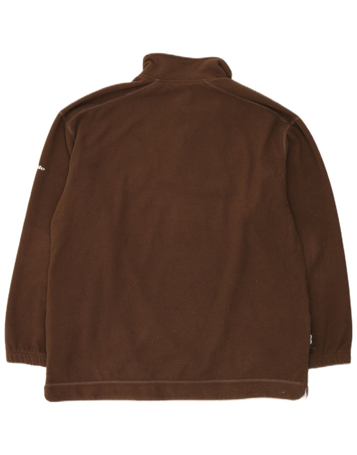 LOTTO Mens Zip Neck Fleece Jumper 2XL Brown Polyester