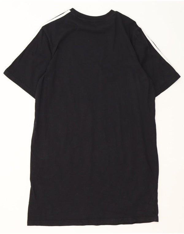 Adidas Womens T-Shirt Dress UK 12/14 Medium Black Cotton