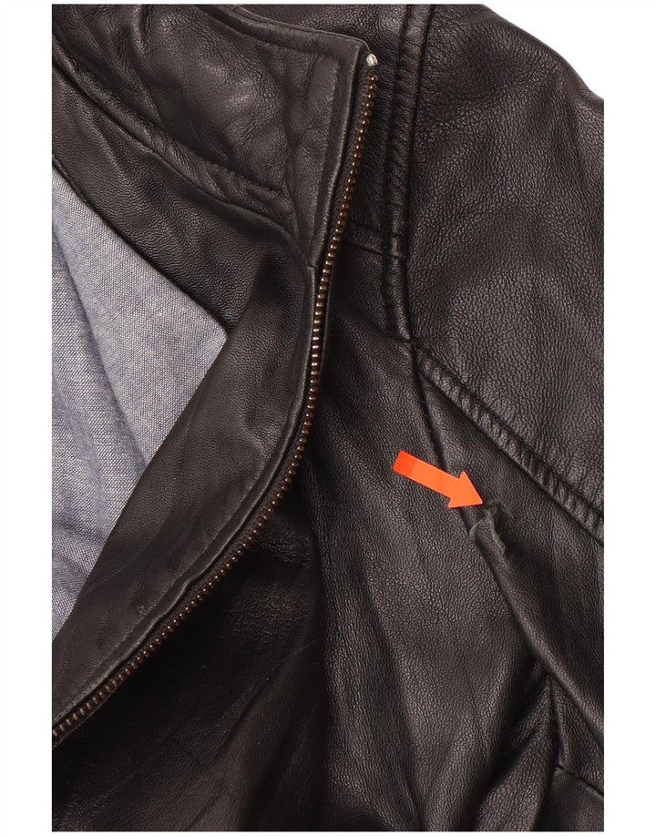 CONBIPEL Mens Leather Jacket IT 52 Large Black Leather