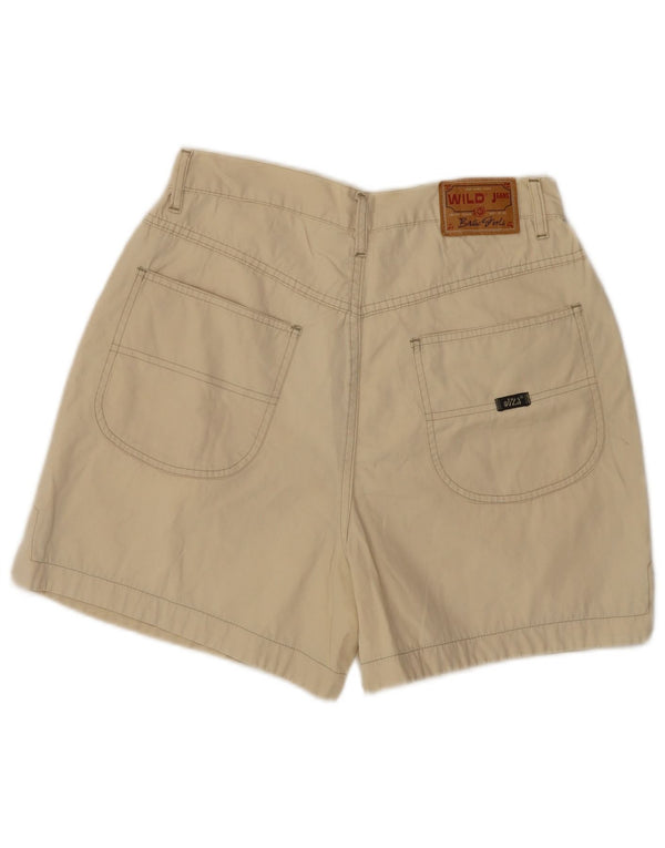 Wild Womens High Waist Casual Shorts W28 Medium Beige Cotton