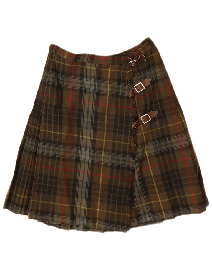 VINTAGE Womens Wrap Skirt W28 Medium  Khaki Plaid