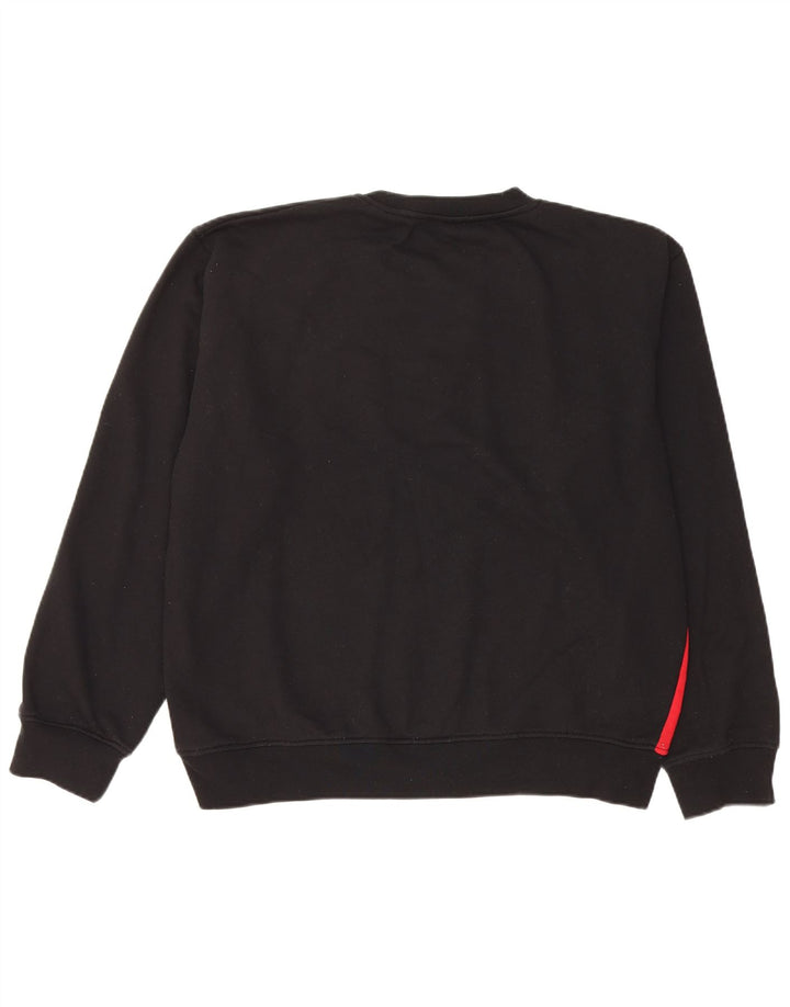 Fila Mens Graphic Sweatshirt Jumper Large Black Colourblock Polyester