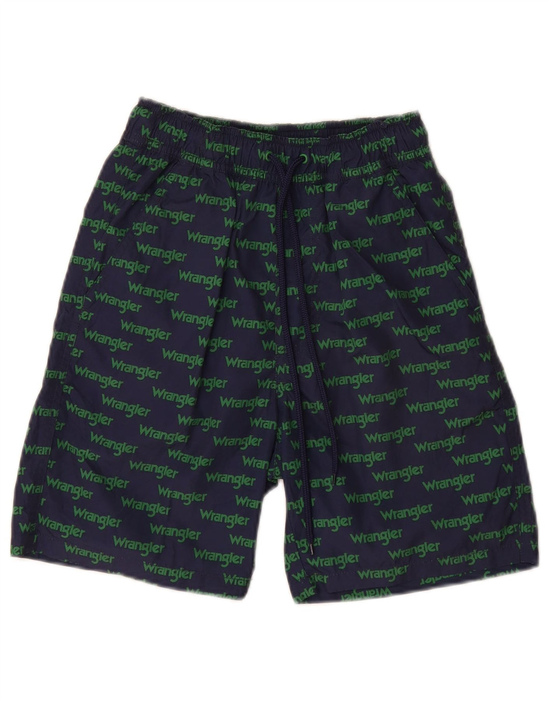 WRANGLER Boys Graphic Swimming Shorts 9-10 Years Small Navy Blue Polyester