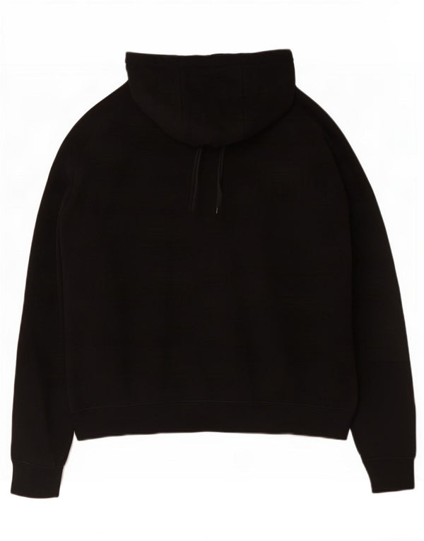 Nike Womens Hoodie Jumper UK 14 Medium Black Cotton