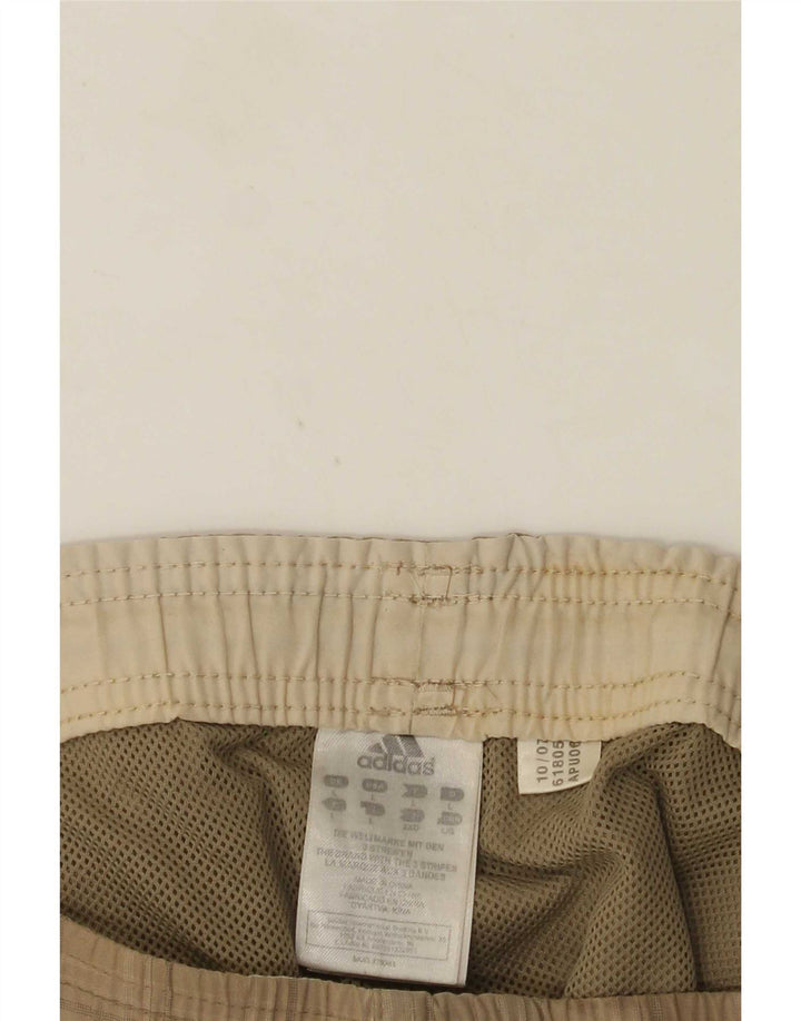 Adidas Mens Swimming Shorts Large Beige Check Polyester