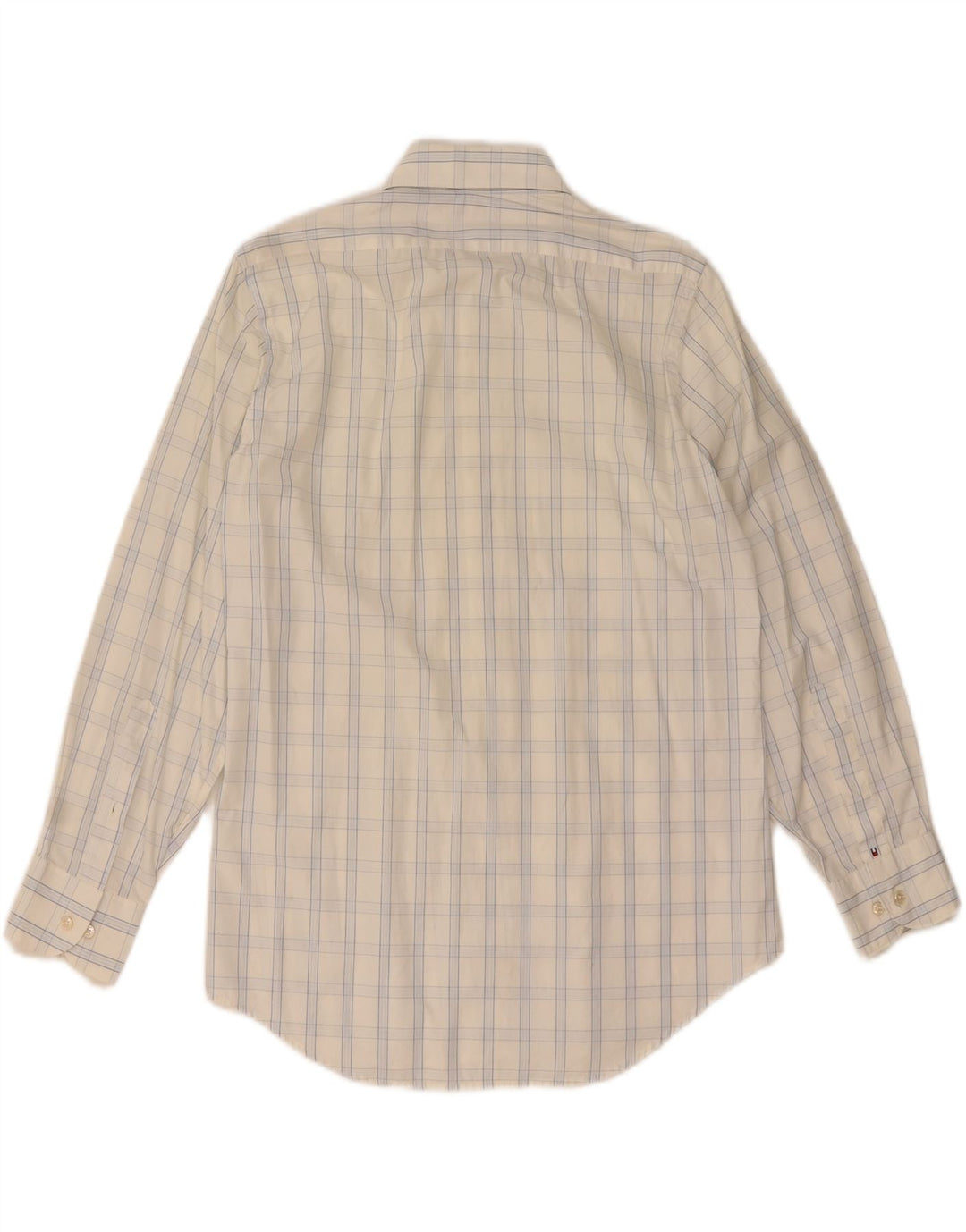TOMMY HILFIGER Mens Fitted Shirt Size 38 15 Medium White Check