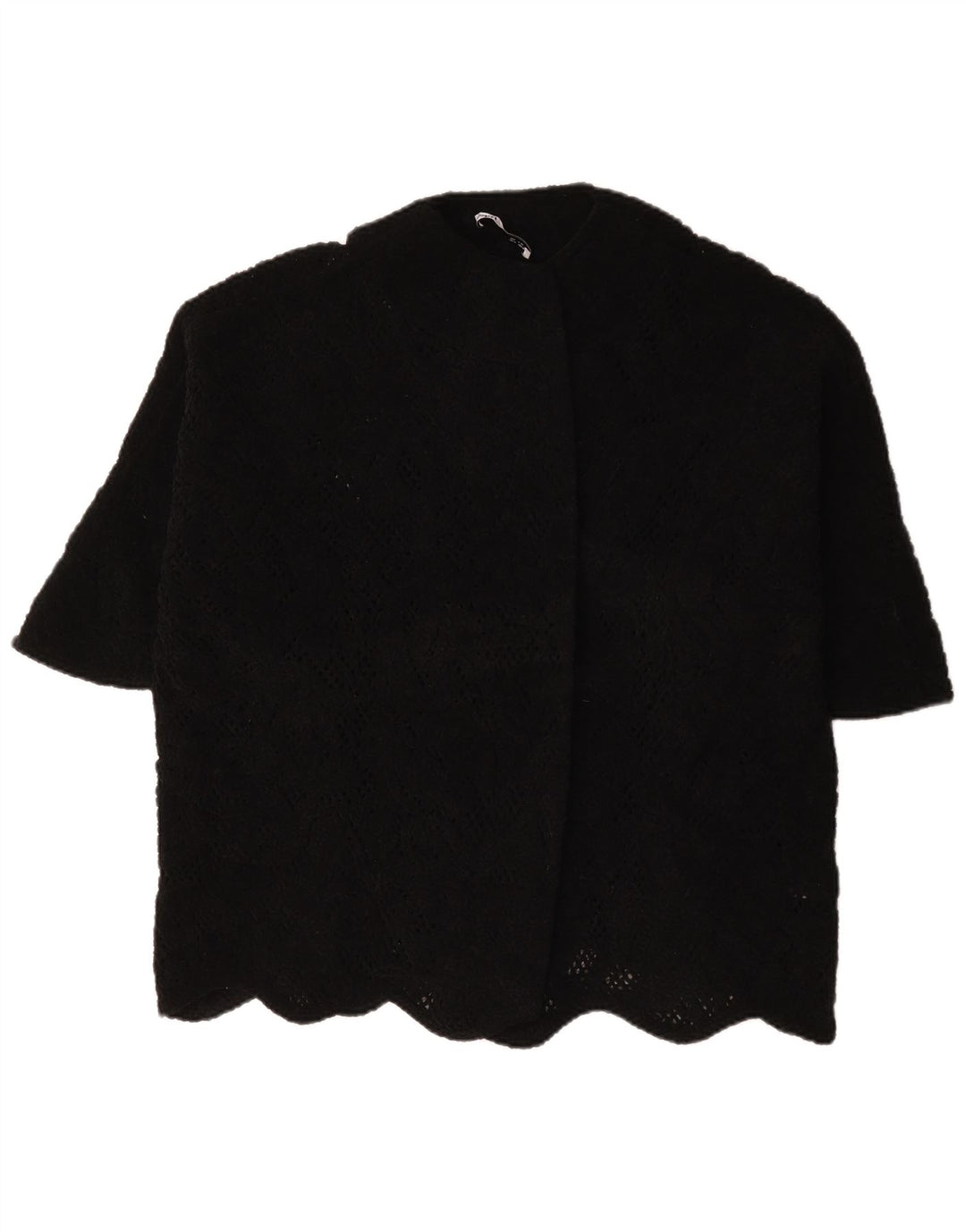 Zara Womens Short Sleeve Oversized Blazer Jacket UK 14 Medium Black