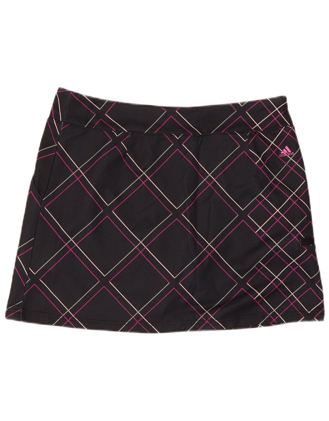 Adidas Womens Climacool Skort UK 14 Medium  Black Check Polyester