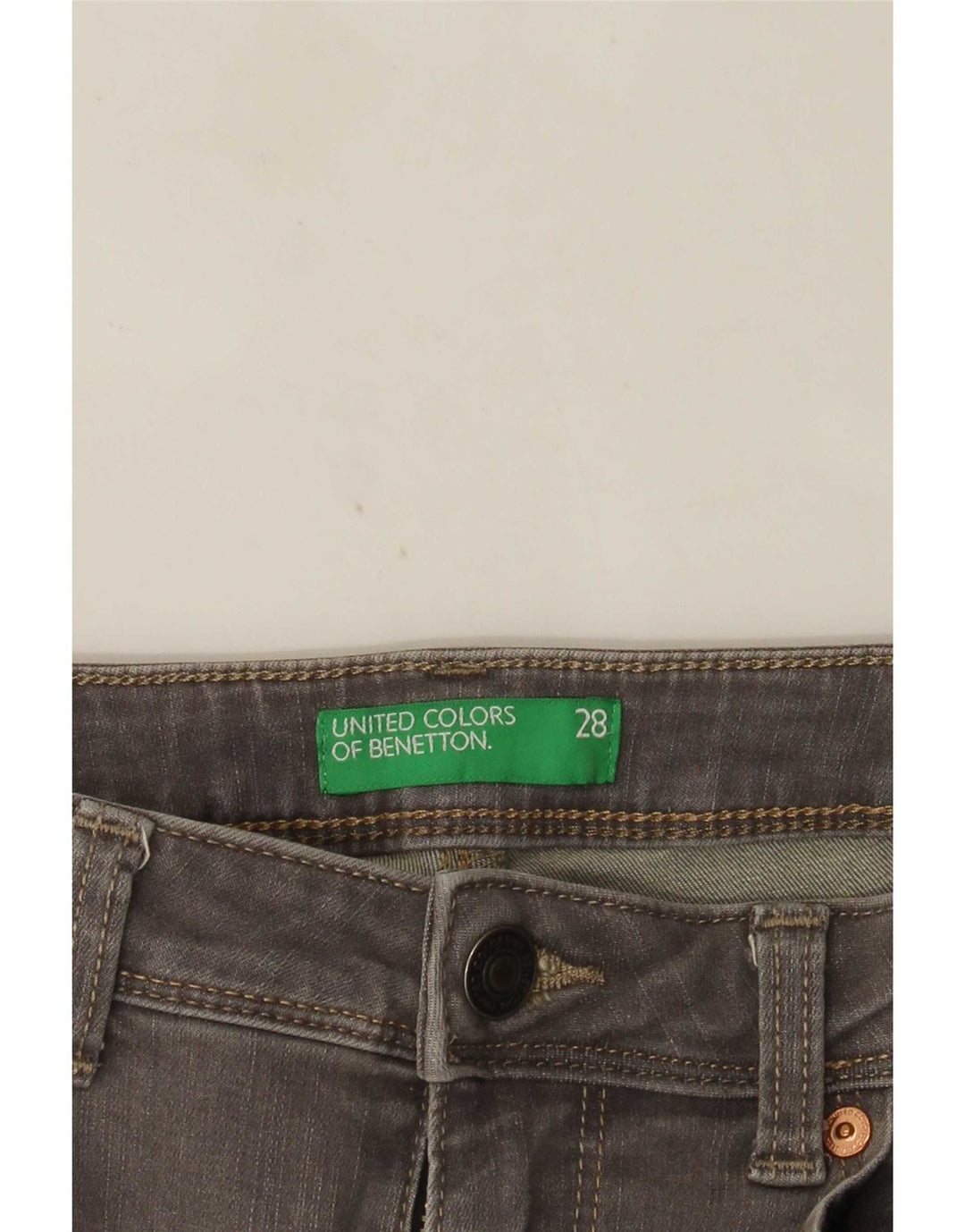 Benetton Womens Skinny Bootcut Jeans  W28 L33 Grey