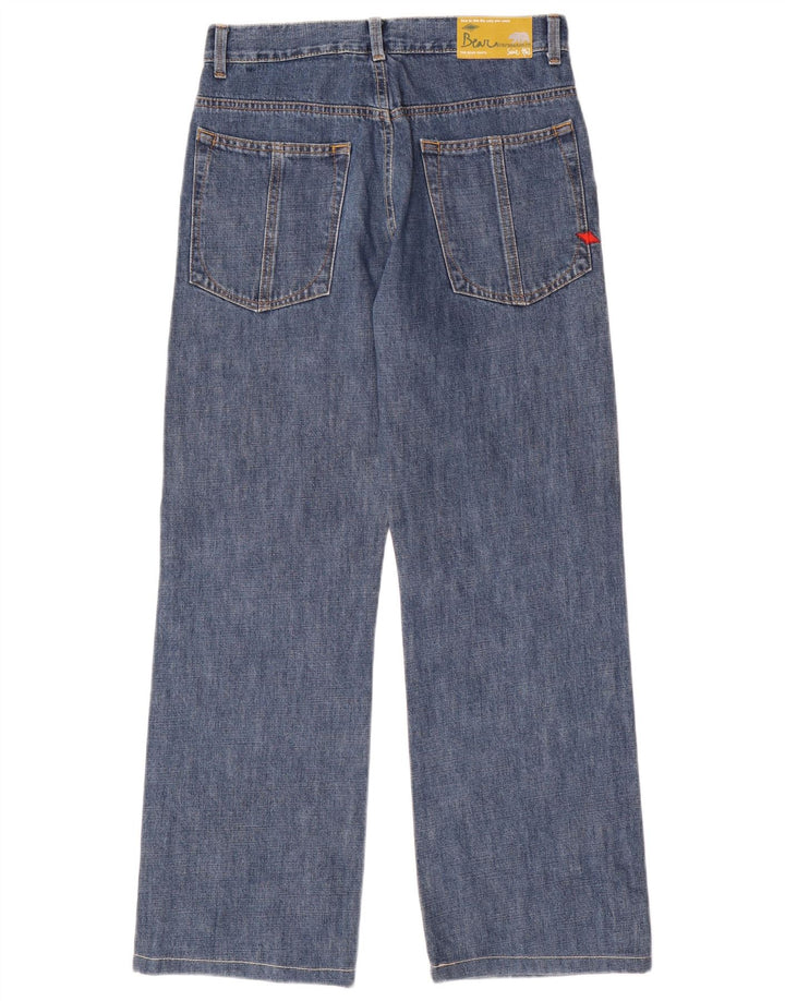 Bear Mens Straight Jeans W30 L30 Blue Cotton