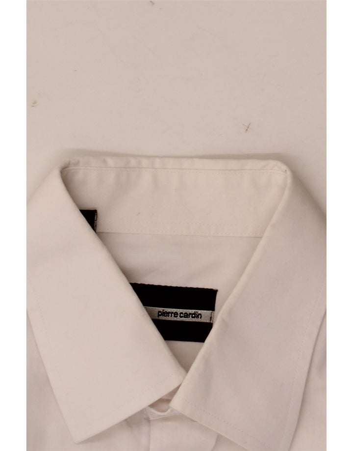 Pierre Cardin Mens Formal Shirt Size 46 41 Large White Cotton