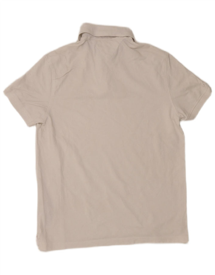Tommy Hilfiger Mens Regular Fit Polo Shirt Medium White Cotton