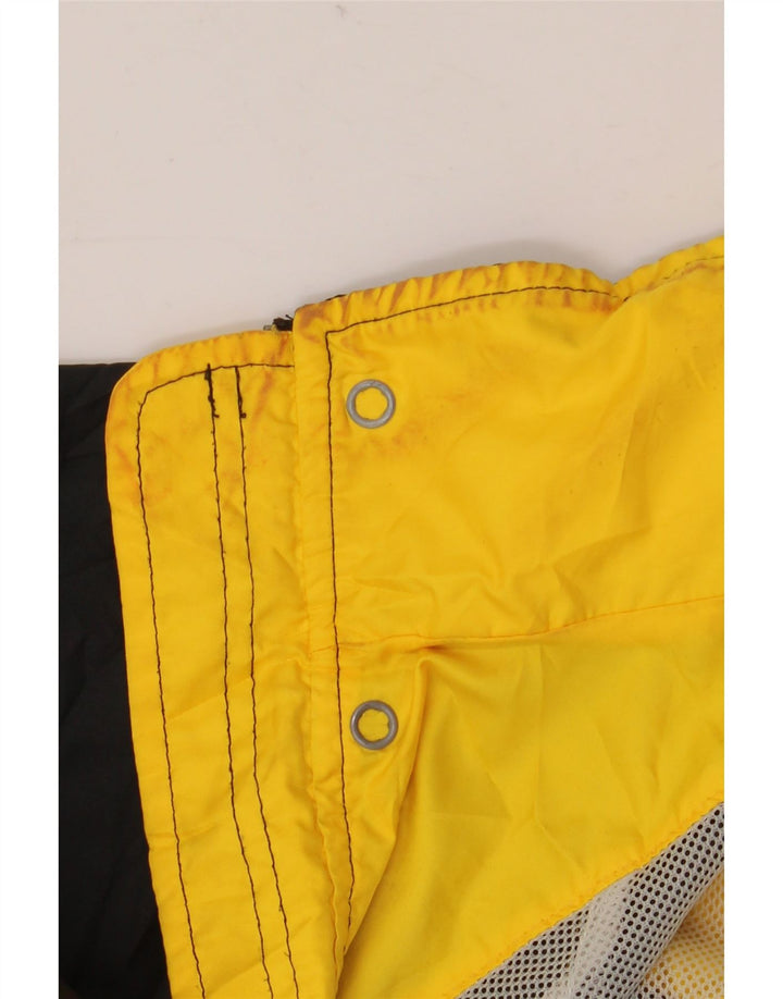 ASICS Mens Hooded Rain Jacket UK 40 Large Black Colourblock