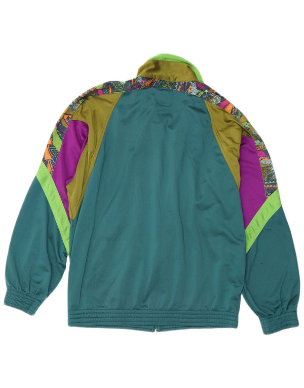 Lotto Mens Tracksuit Top Jacket Large Green Colourblock