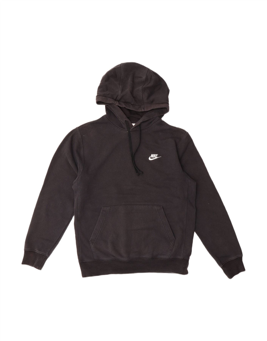 NIKE Mens Hoodie Jumper Small Black Cotton