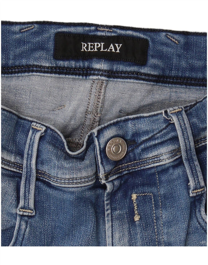 REPLAY Womens Anbass Denim Shorts W28 Medium Blue
