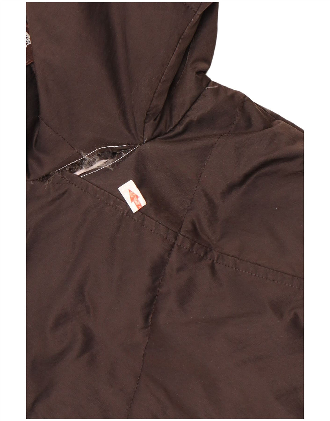 Refrigue Womens Hooded Oversized Padded Jacket UK 6 XS Brown Polyester