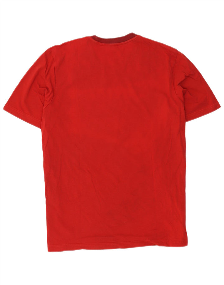 Adidas Mens T-Shirt Top Large Red Cotton
