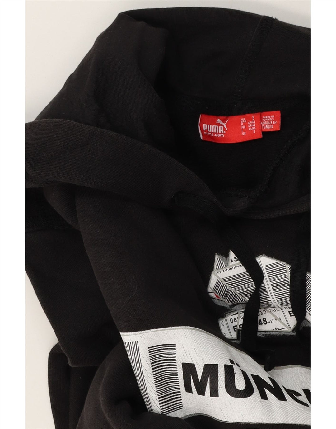 Puma Mens Munchen Graphic Hoodie Jumper Small Black