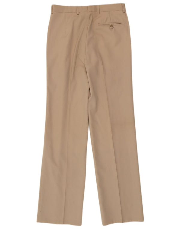 Robin's Mens Pegged Suit Trousers IT 46 Small W28 L32 Beige Virgin Wool