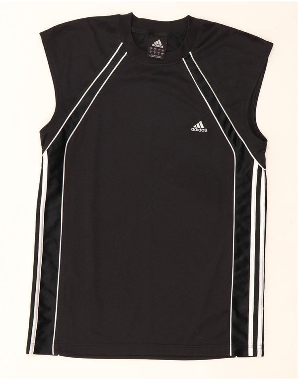ADIDAS Mens Vest Top Small Black Colourblock Polyester