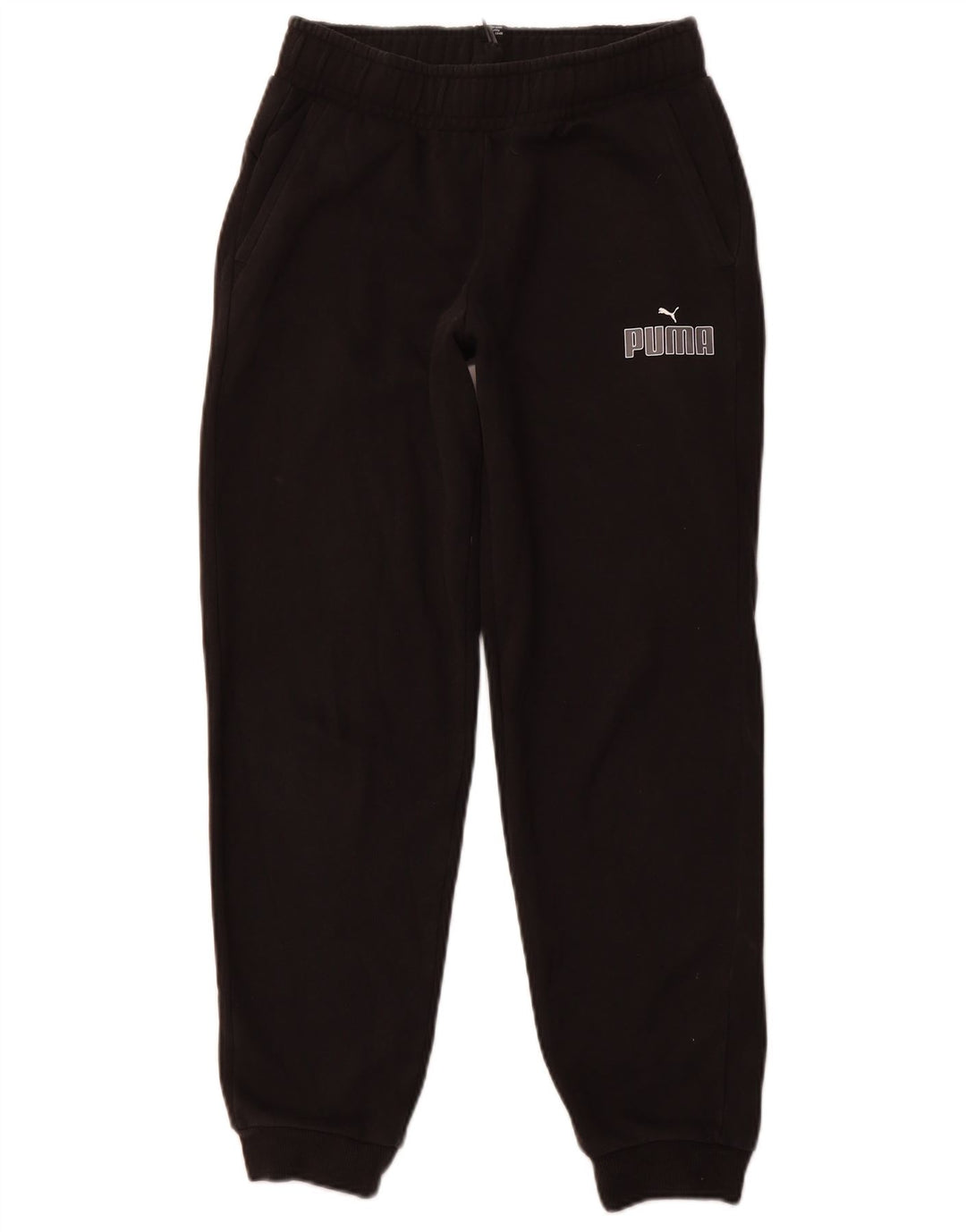 PUMA Boys Tracksuit Trousers Joggers 13-14 Years  Black Cotton