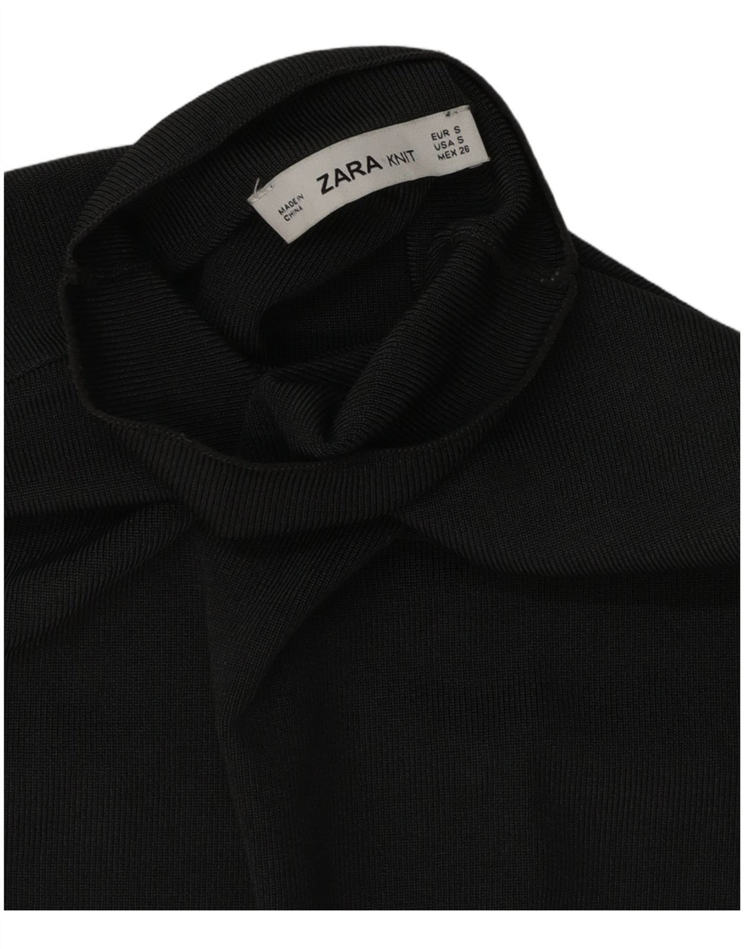 Zara Womens Sleeveless Knit Crop Top UK 10 Small Grey