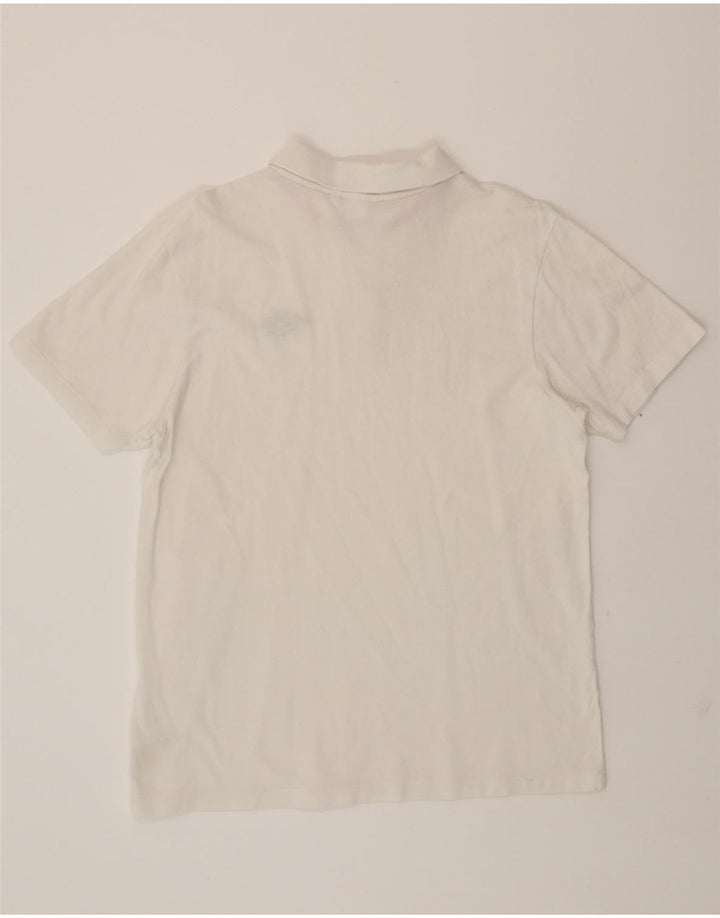 UMBRO Mens Tailored Polo Shirt Large White Cotton Vintage Umbro and Second-Hand Umbro from Messina Hembry 