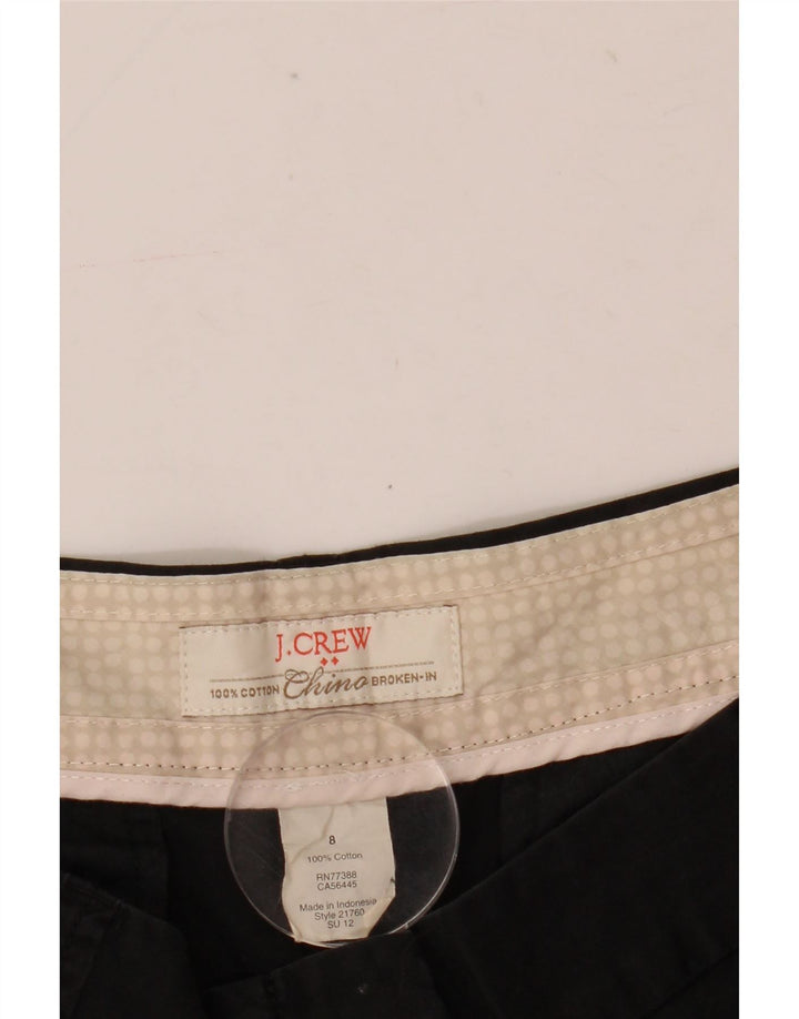 J. Crew Womens Broken In Chino Shorts US 8 Medium W30  Black Cotton