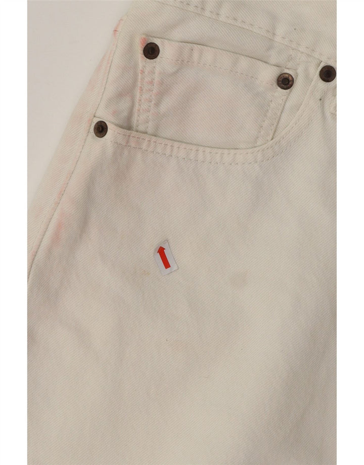 LEVI'S Mens Denim Shorts W36 Large  White Cotton