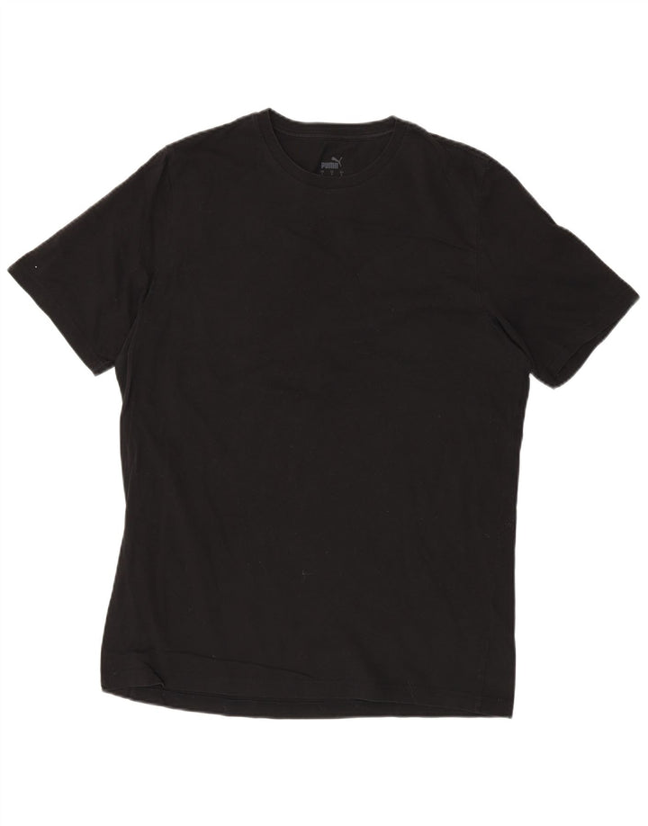 Puma Mens T-Shirt Top Large Black Cotton