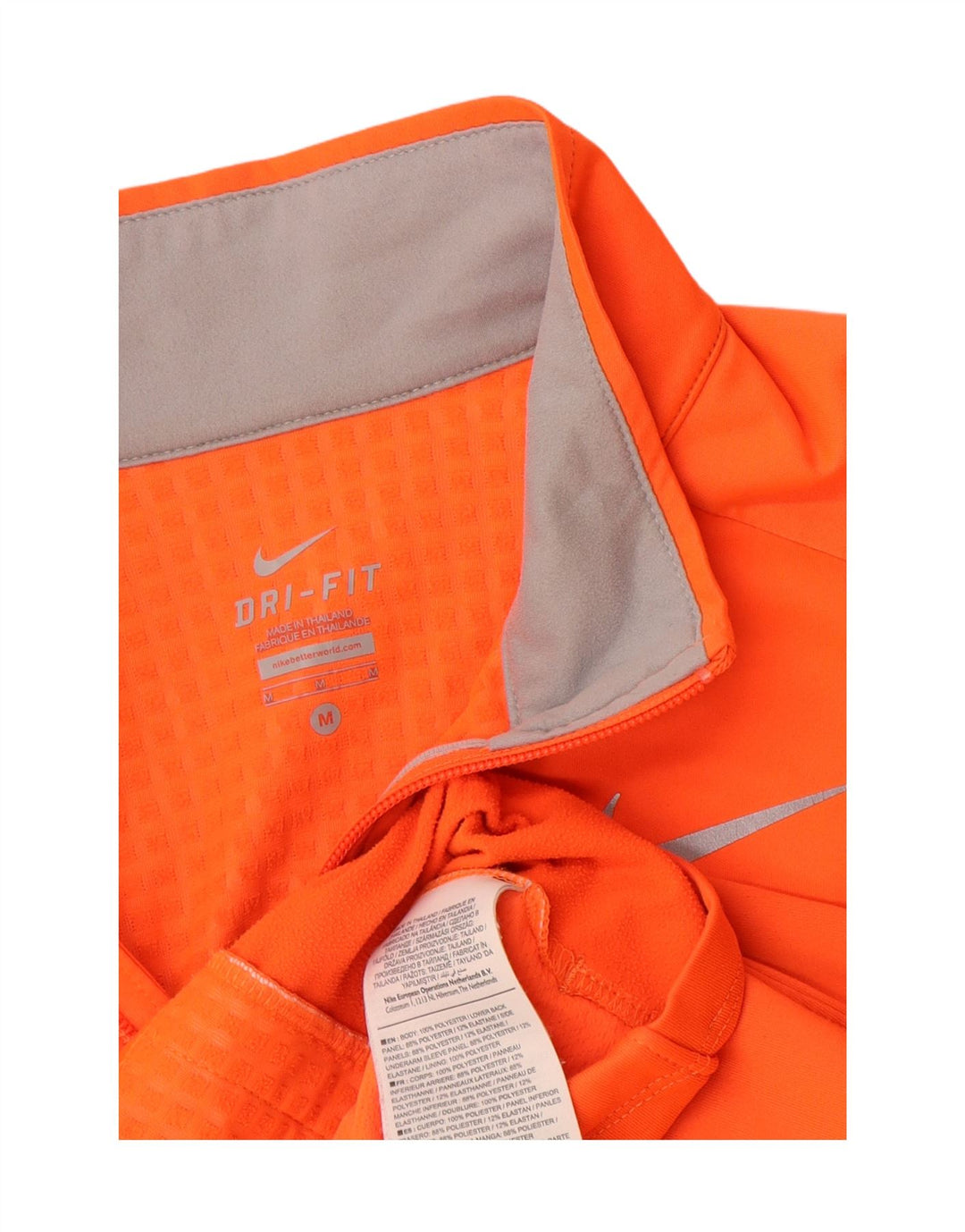 Nike Mens Dri Fit Tracksuit Top Jacket Medium Orange Polyester