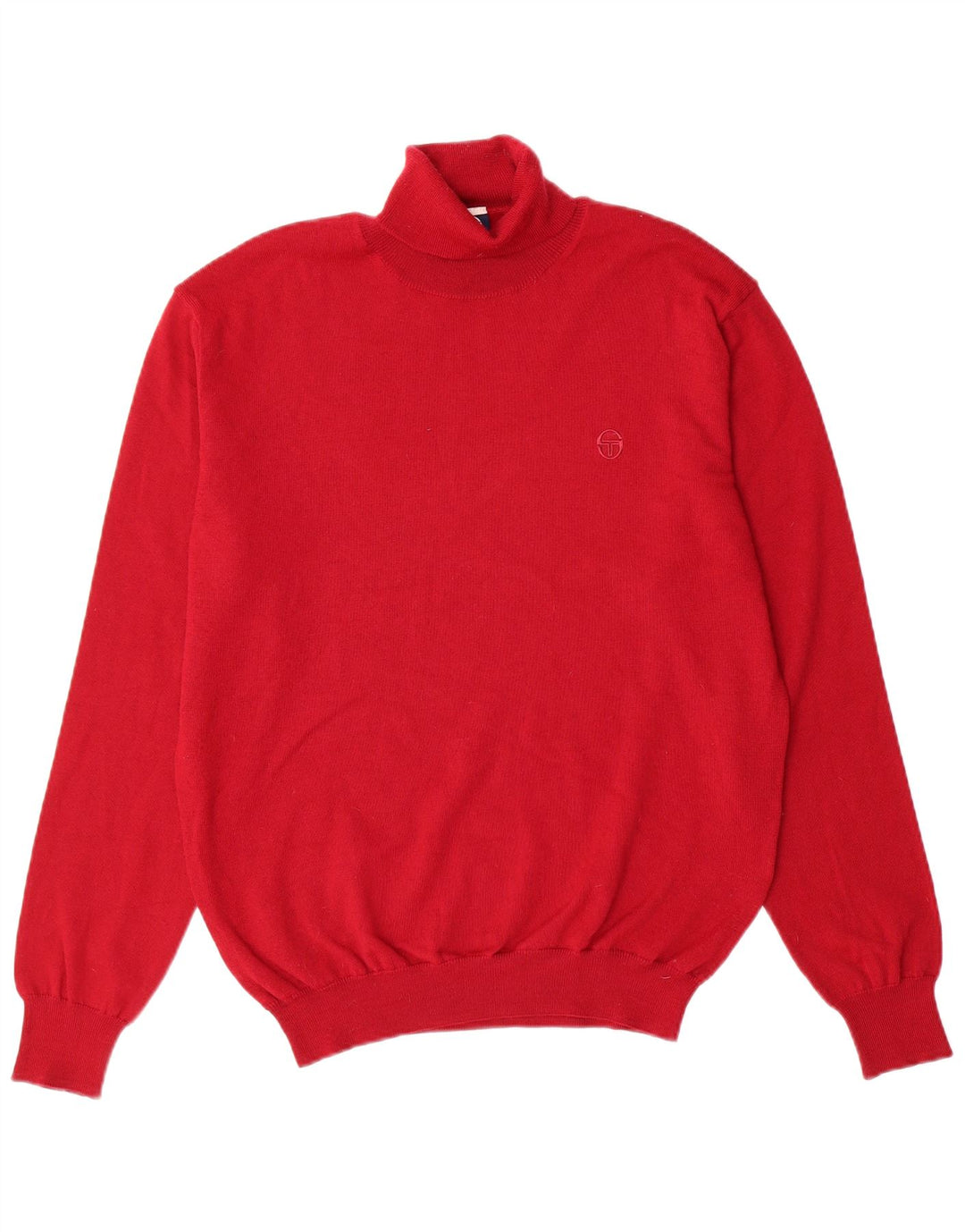 SERGIO TACCHINI Womens Roll Neck Jumper Sweater UK 18 XL Red Classic