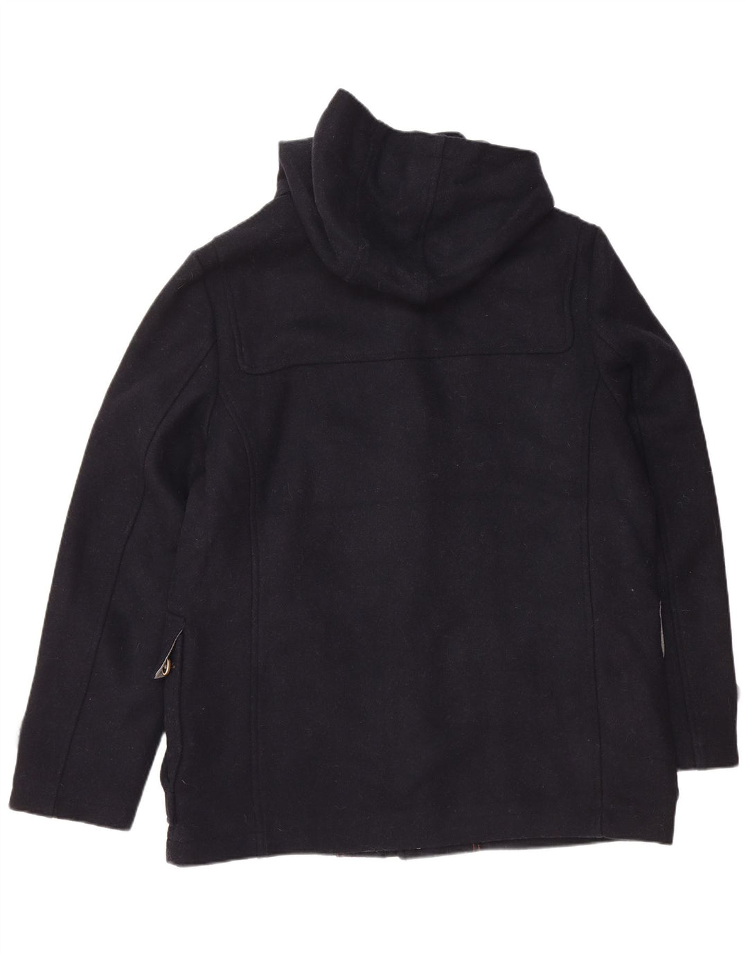 BURTON Mens Hooded Duffle Jacket UK 40 Large Navy Blue Wool