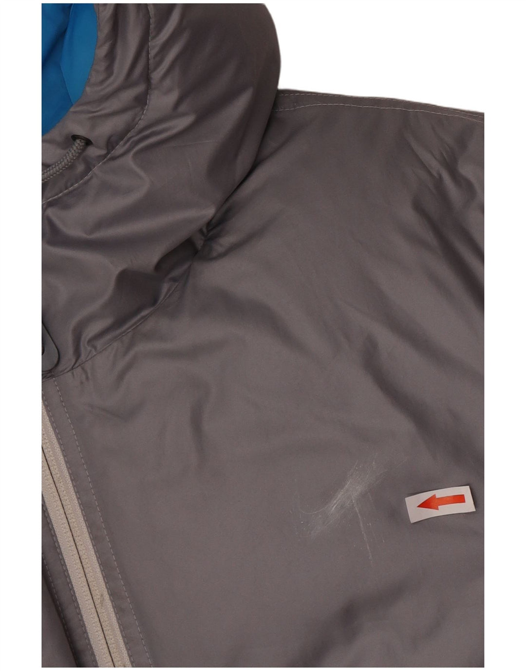 Nike Mens Hooded Padded Jacket UK 38 Medium Grey Polyester