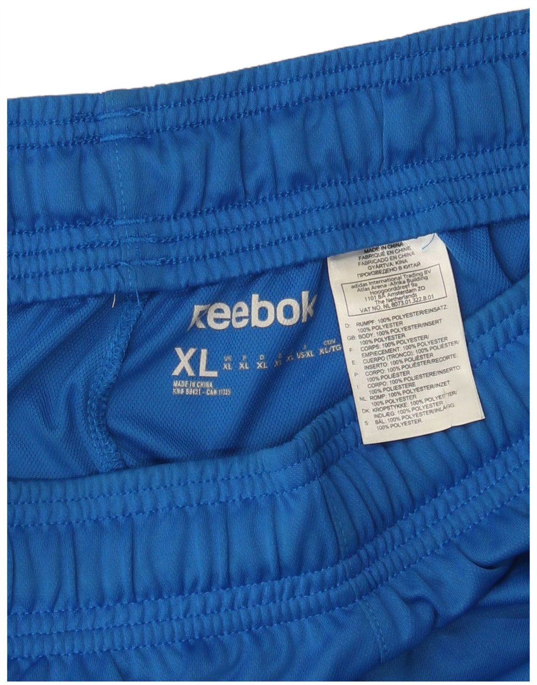 REEBOK Mens Sport Shorts XL  Blue Colourblock Polyester