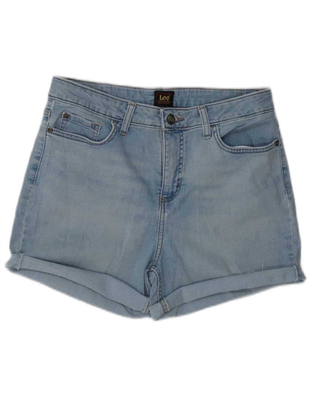 LEE Womens Denim Shorts W32 Large Blue