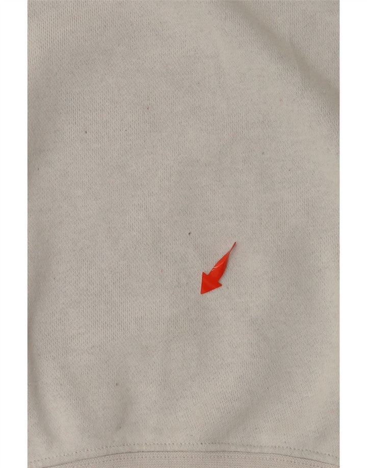 NIKE Womens Crop Oversized Sweatshirt Jumper UK 14 Medium Grey Cotton