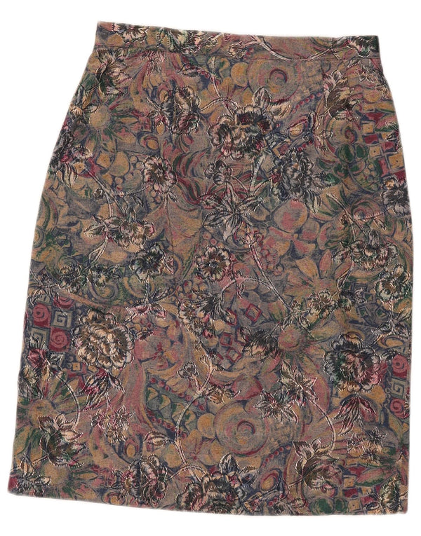 Vintage Womens Pencil Skirt W27 Small  Multicoloured Paisley