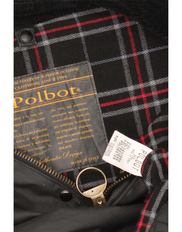Polbot Mens Waxed Cotton Jacket UK 42 XL Black