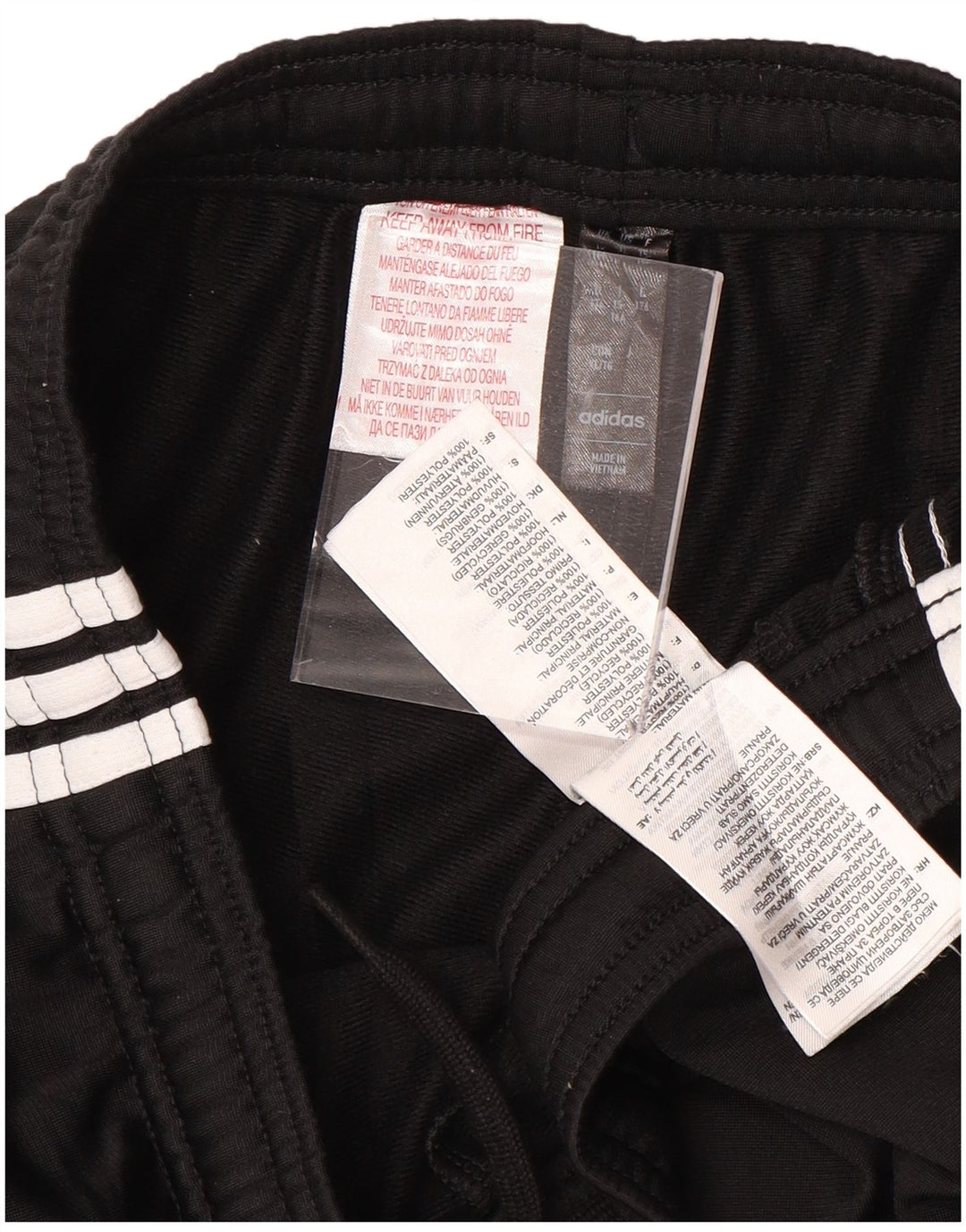 ADIDAS Boys Tracksuit Trousers 15-16 Years  Black Polyester