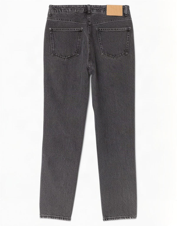 Zara Womens High Waist Tapered Jeans EU 40 Medium W30 L26 Grey Cotton