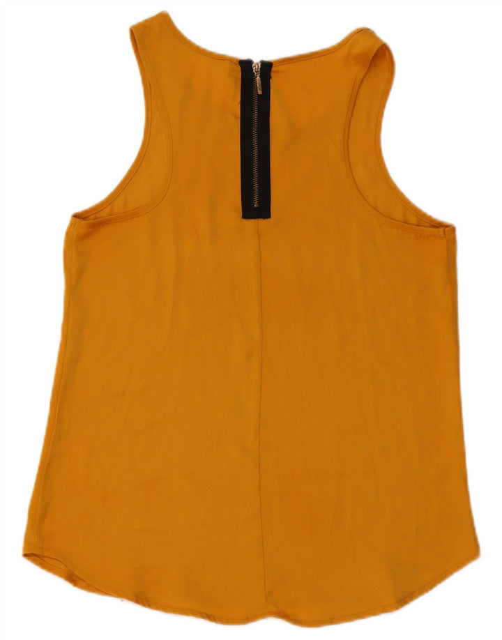STRADIVARIUS Womens Sleeveless Blouse Top UK 10 Small Yellow
