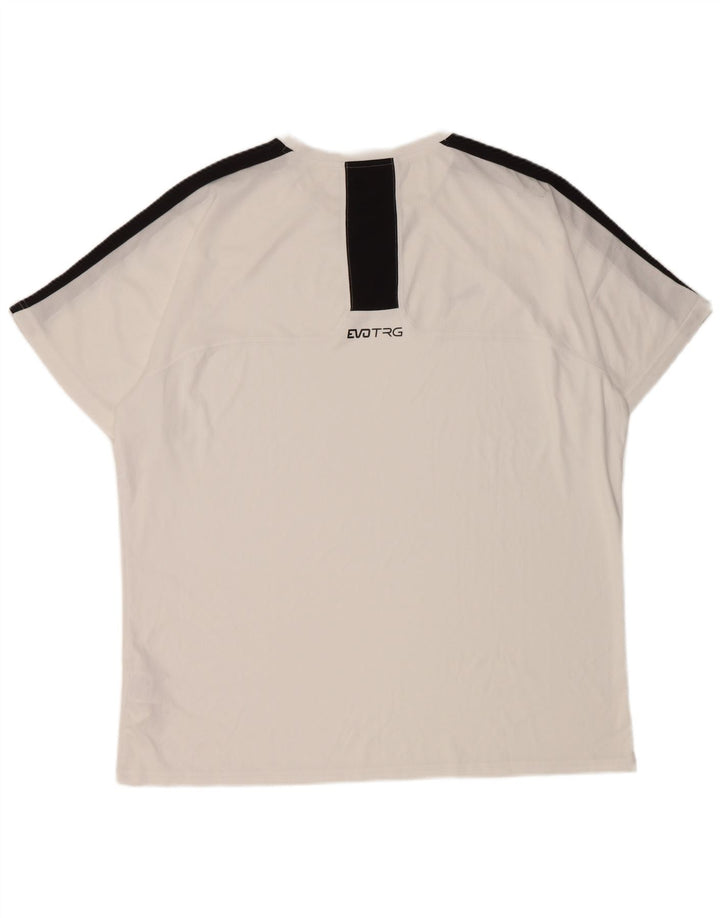 PUMA Mens T-Shirt Top 2XL White Colourblock Polyester