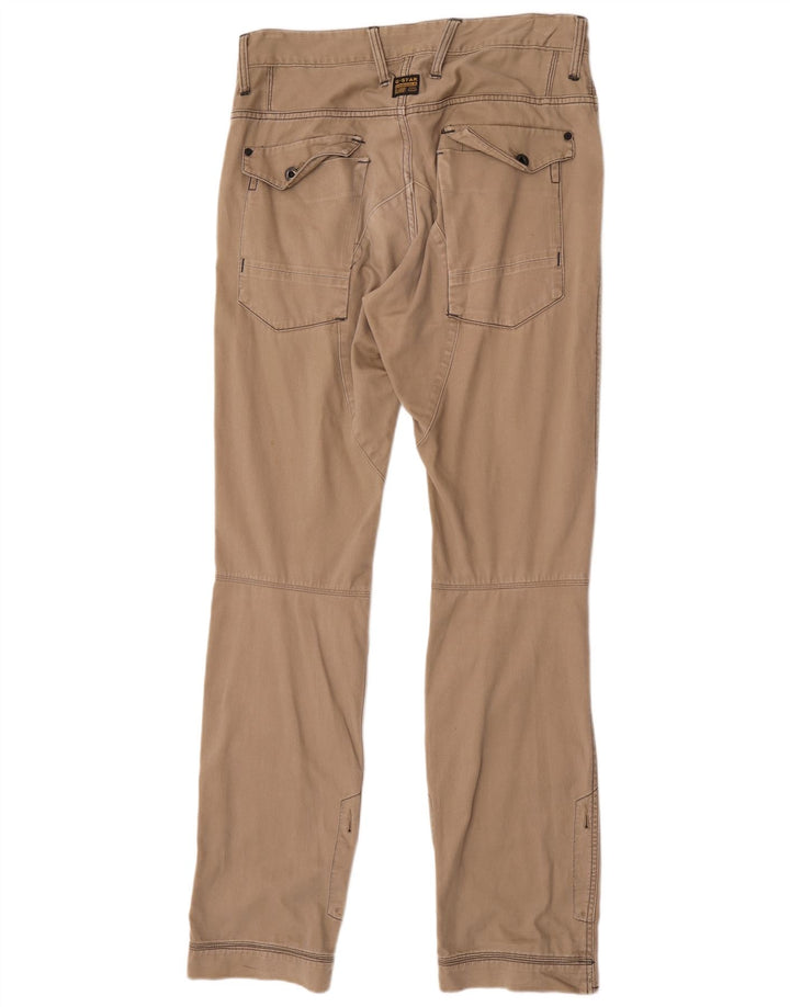 G-Star Mens Straight Cargo Trousers W32 L36 Beige Cotton