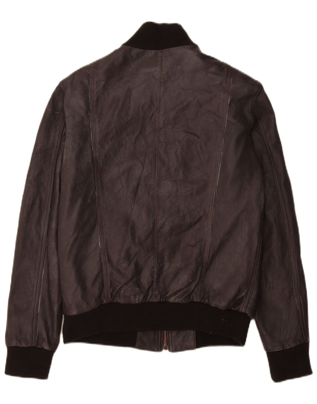 Vintage Mens Bomber Leather Jacket UK 36 Small Brown Leather